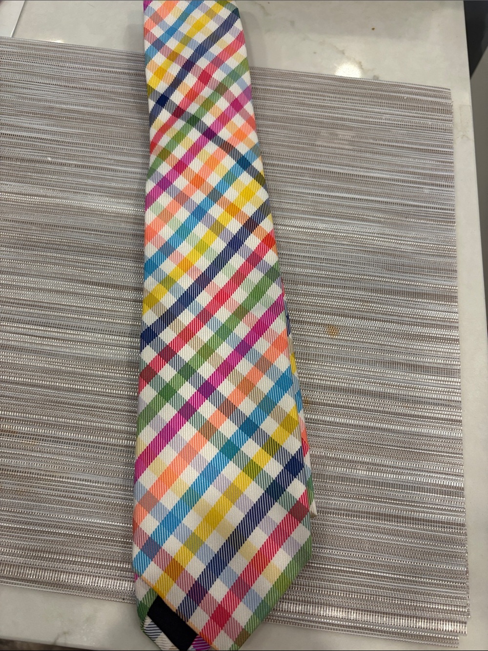 Charles Tyrwhitt Multicolor Check Plaid Silk Tie